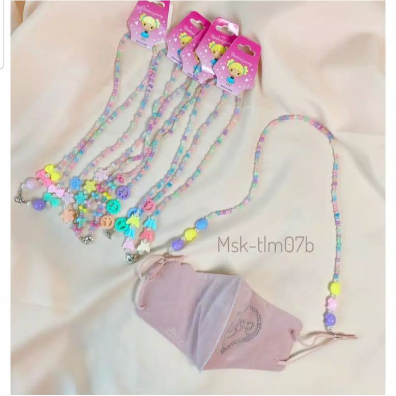 HOT SALE ABISIN STOK! kalung masker mutiara / tali pengait masker hijab / kalung strap mote / kalung masker korea