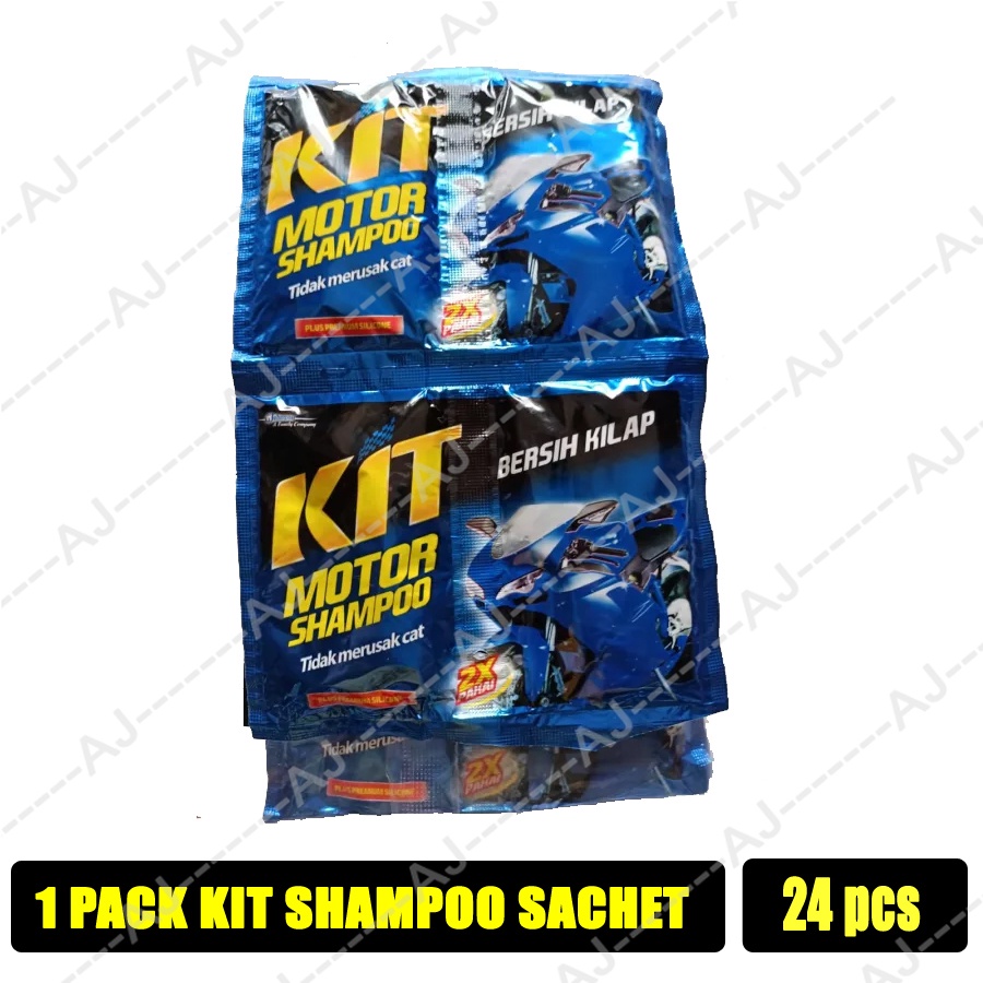 1 Pack isi 24 sachet Kit Motor Shampoo 15ml / KIT MOTOR SHAMPOO pengkilat body motor kemasan sachet