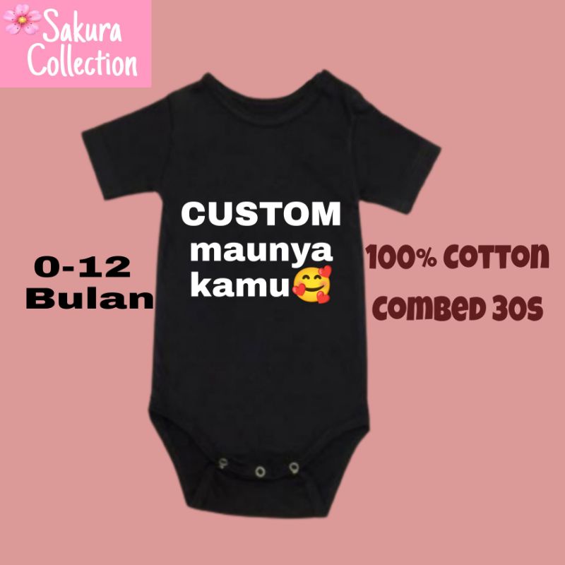 Kaos baju bayi jumper baby kids pendek viral logo tulisan custom usia 0 1 2 3 4 5 6 7 8 9 10 11 12 bulan sampai umur 1 tahun adem jumpsuit babysuit romper bodysuit little anak kecil hitam style laki laki perempuan unisex nyaman lembut