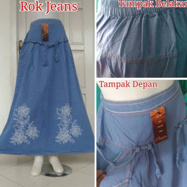 Rok jeans , rok jeans wanita , jeans , jeans wanita , rok jeans murah,rok panjang, rok panjang jeans