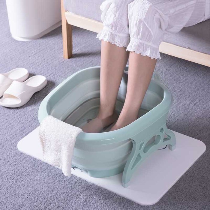 Footbath Baskom Air Lipat Rendam Kaki Pedicure Manicure SPA Foldable - Biru