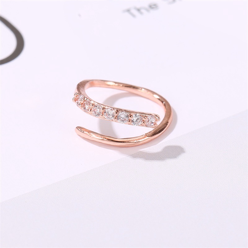 Anting-Anting Spiral Zirkon Anting-Anting Korea Anting-Anting Pembukaan Geometris