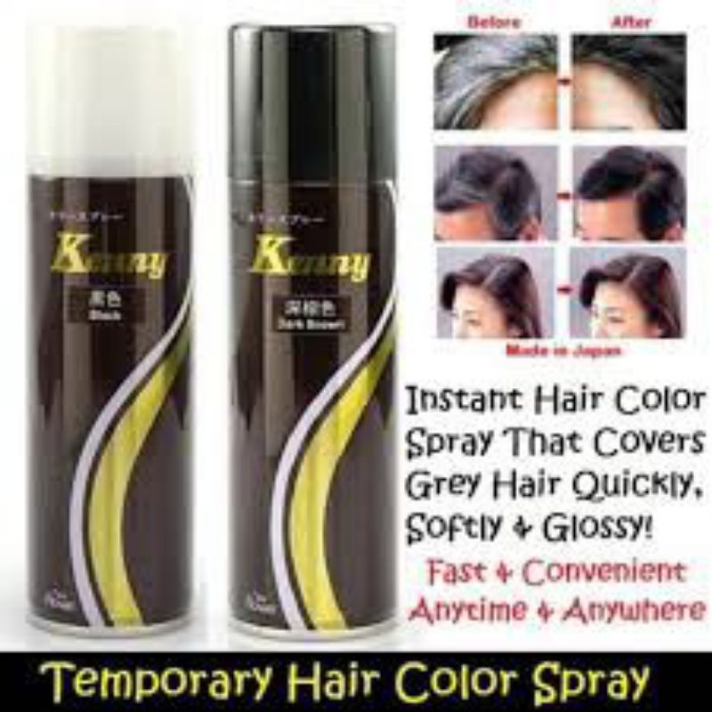 Kenny Color Hair Spray Warna Tersedia Warna  BROWN By Jepang isi 191ml