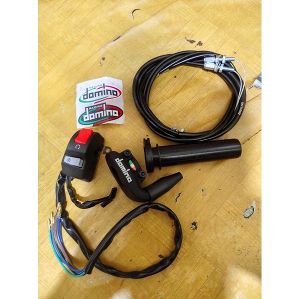 COD GAS SPONTAN KABEL 2 DOMINO + SAKLAR KANAN STATER ON OFF OSS UNIVERSAL KLX/CRF 150/RXK/RXKING/NINJA/SATRIA/FU/VIXION/CBR DLL