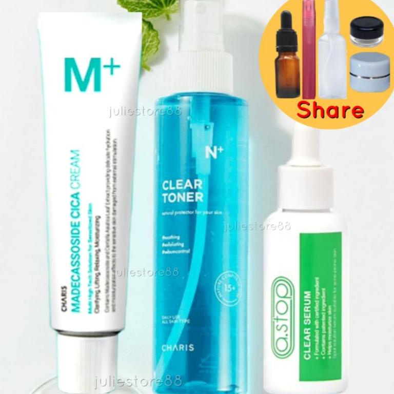 [KODE PFLA7] (Share) A.Stop X Charis N+ Clear Toner M M+ Madecassoside Cica Cream Clear Serum