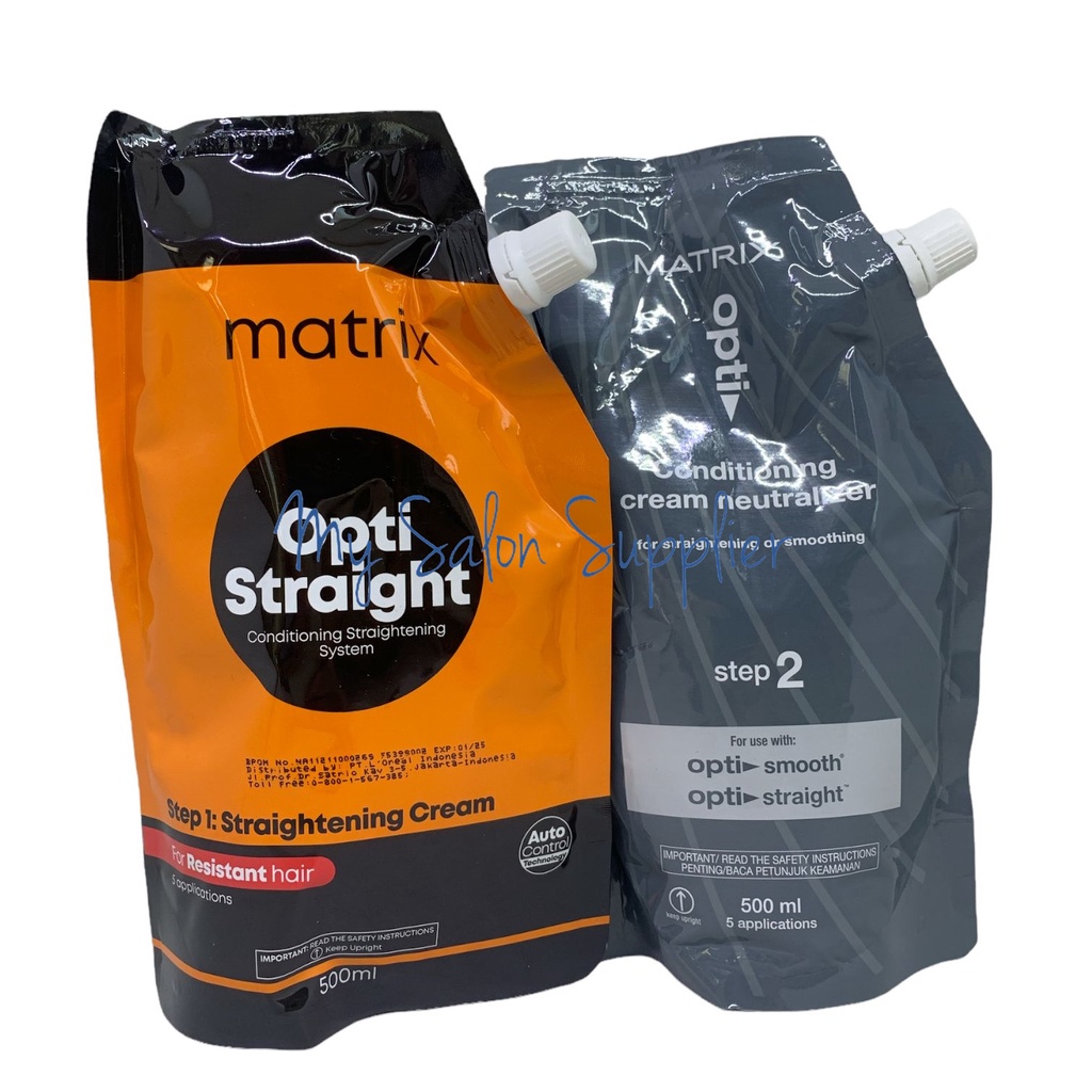 1 Set Matrix Opti Straight OptiStraight Step 1 500ml + Conditioning Cream Neutralizer Step 2 500ml