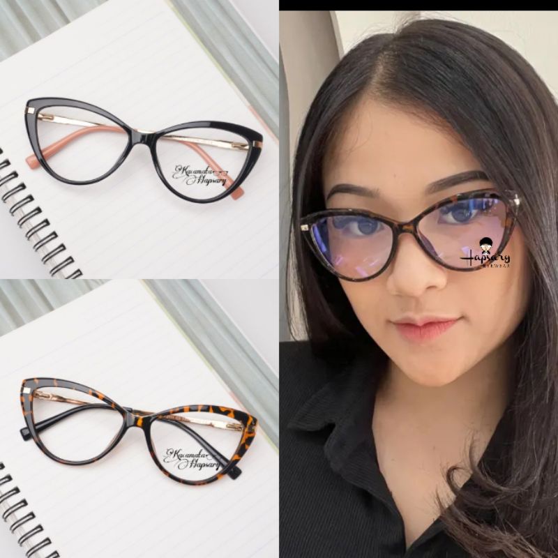 KACAMATA MINUS FRAME CAT EYE 2111 LENSA ANTI RADIASI | KACA MATA WANITA | KACAMATA PHOTOCROMIC | KACA MATA PLUS | KACAMATA ANTI UV