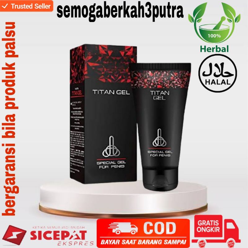 Titan gel Asli Original BPOM pembesar penis pria permanen Titan obat kuat jell