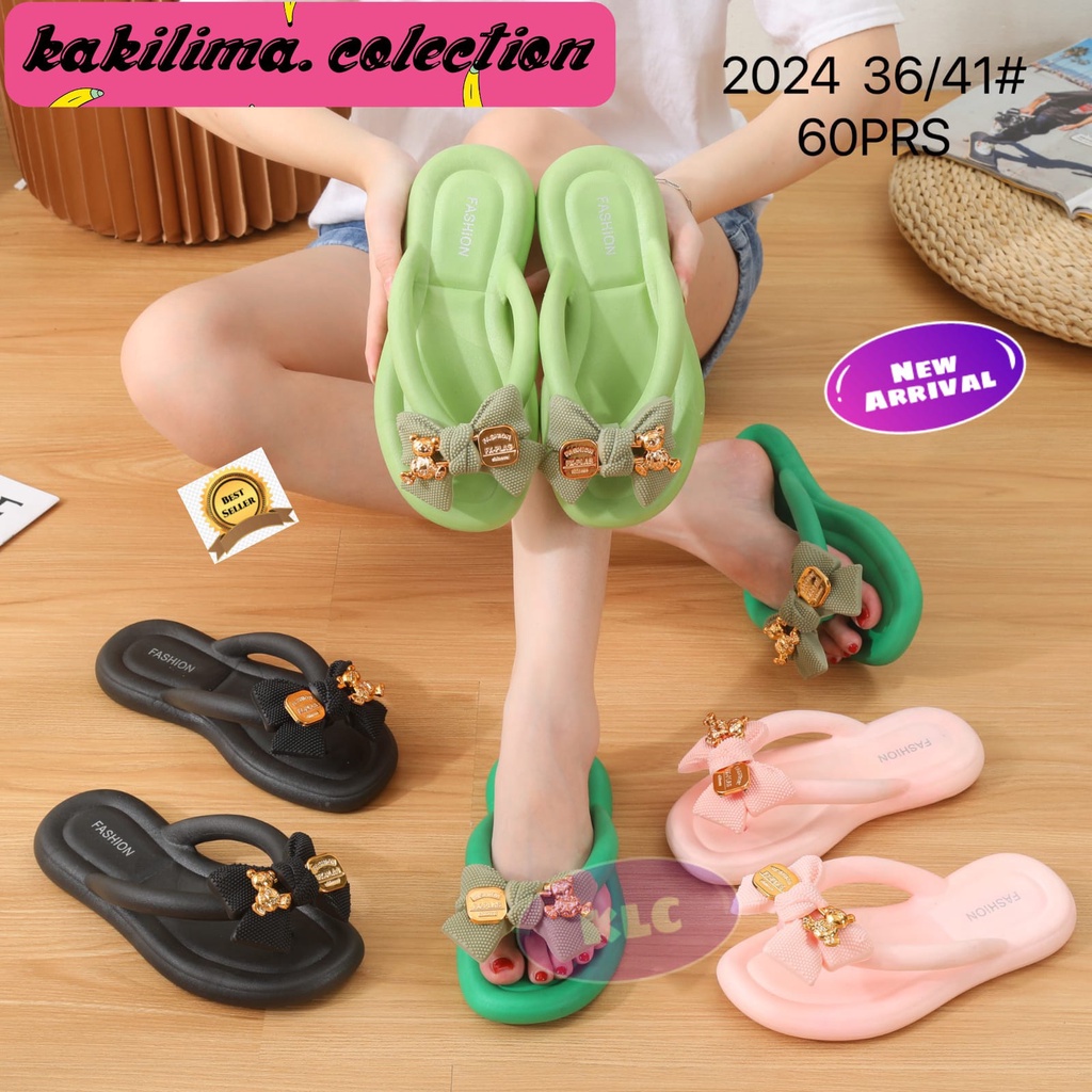 sandal jepit jelly perempuan sandal karet korean 9001