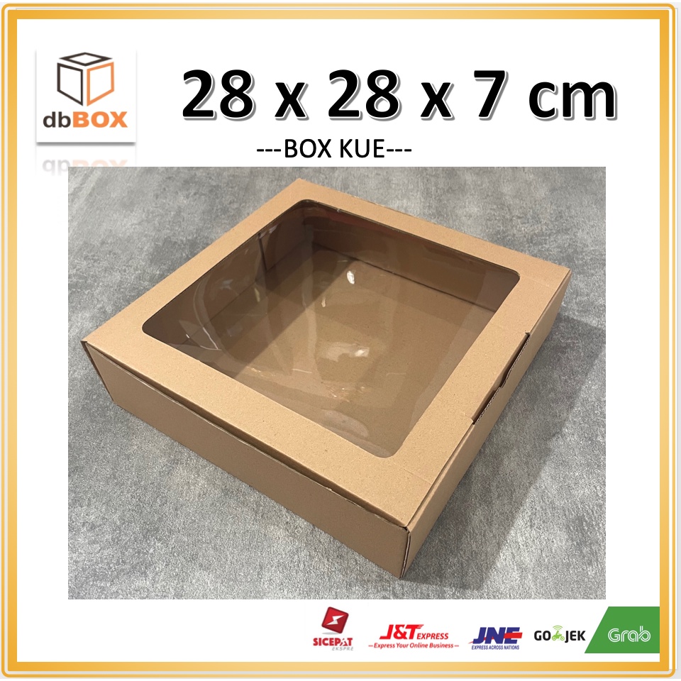 

BOX MIKA 28x28x7 kardus die cut, untuk kue hampers gift box MIKA MIKA