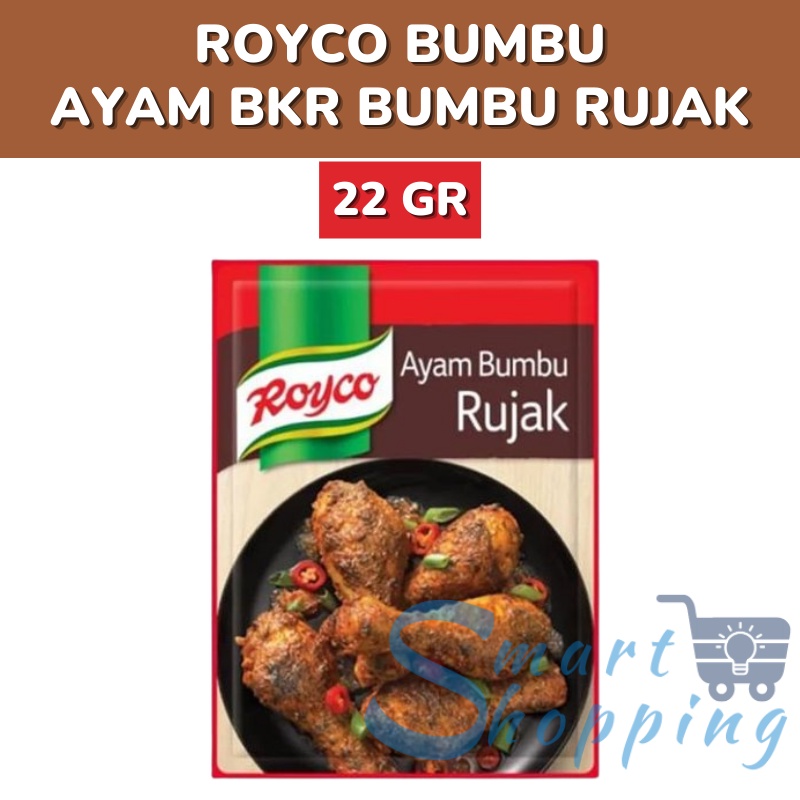 ROYCO BUMBU SIAP PAKAI 22 GR AYAM BAKAR BUMBU RUJAK / BUMBU SIAP PAKAI / 22 GR