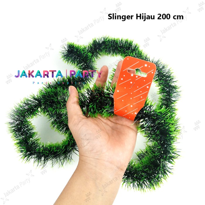 Slinger Natal Hijau Daun Kecil / Slinger Pohon Natal / Dekorasi Natal