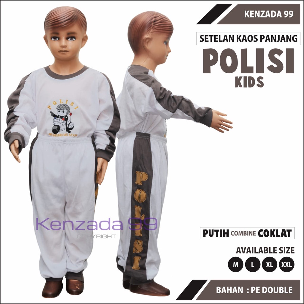 [COD] SETELAN ANAK KAOS ANAK KAOS LENGAN PENDEK TACTICAL POLISI ANAK-ANAK