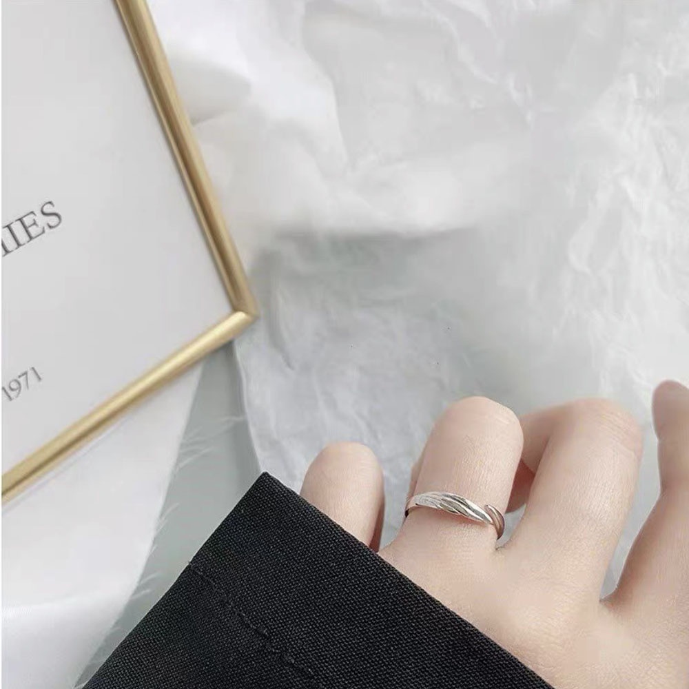 Cincin Model Terbuka Bahan Sterling silver 925 Desain Iblismalaikat Gaya punk adjustable Untuk Priawanita