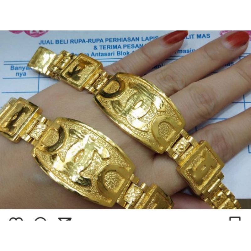 gelang lapis emas 999