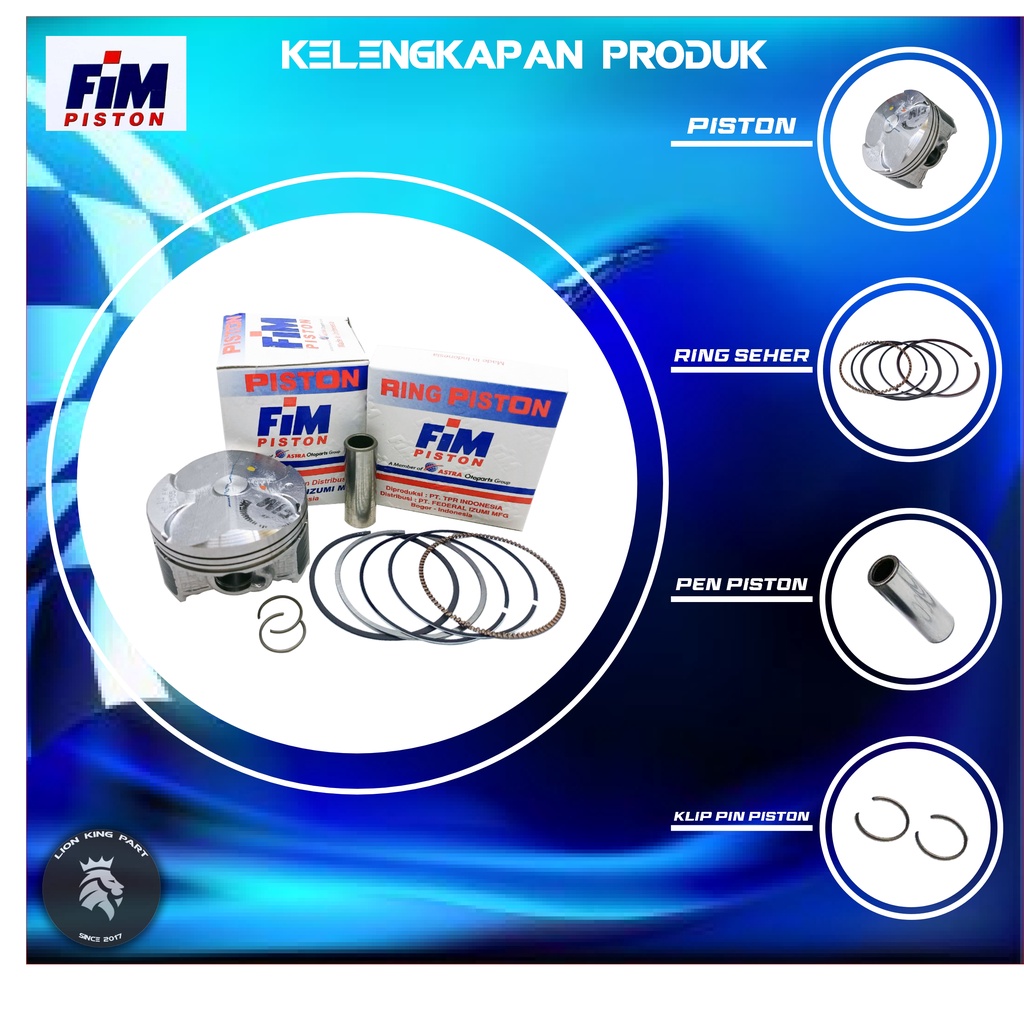 PISTON KIT CBR 150 CB 150 R SONIC 150 SUPRA X 150 GTR HI COM FIM55 FIM 55 PIN 14-1