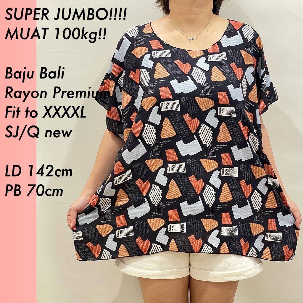 BAJU BLUS BALI SUPER JUMBO RAYON PREMIUM FIT TO 4XL SJ/Q KORAN REAL PICT!!!