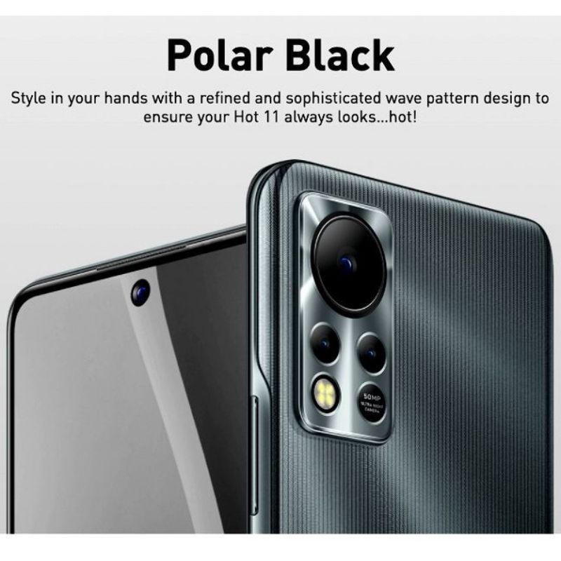Hp Terbaru Infinix Hot 11s NFC 6/128 Ram 6GB Rom internal 128GB - New Baru Original Garansi Resmi - Helio G88 Gaming Fast Charging 50MP - Hot 11 S 4/64 4GB 64GB 6 4 128 64 GB - Warna Colour Green Black Purple Blue Hijau Hitam Ungu Biru Promo Murah Lebay-Polar Black
