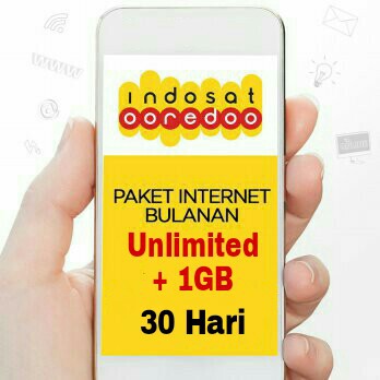 PAKET INTERNET INDOSAT UNLIMITED APPS + 1GB