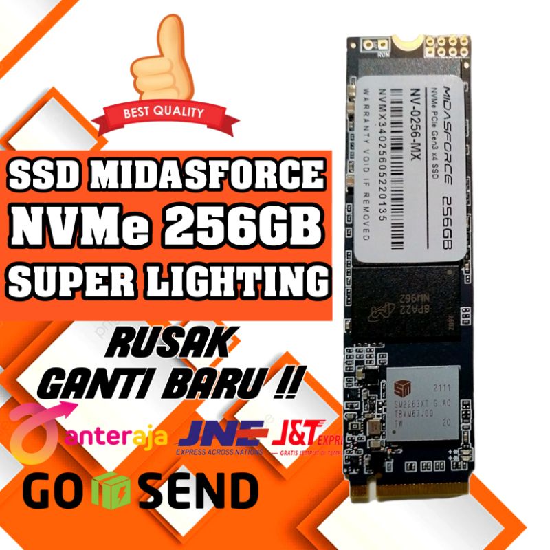 SSD M2 NVME 256GB MIDASFORCE RESMI