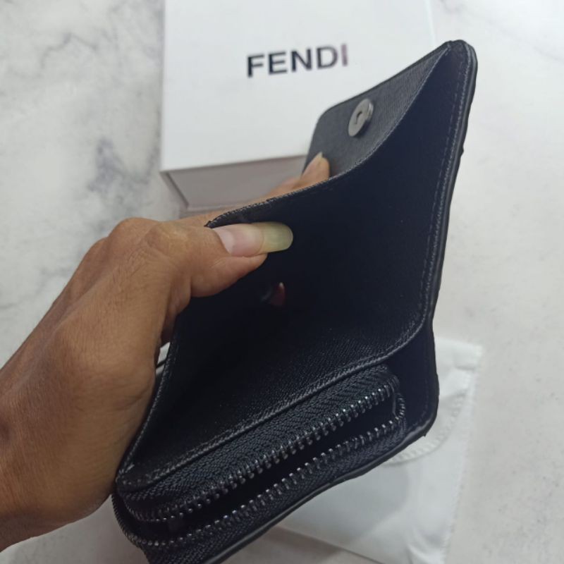 Dompet + Card Holder Fendi Leather embos Import