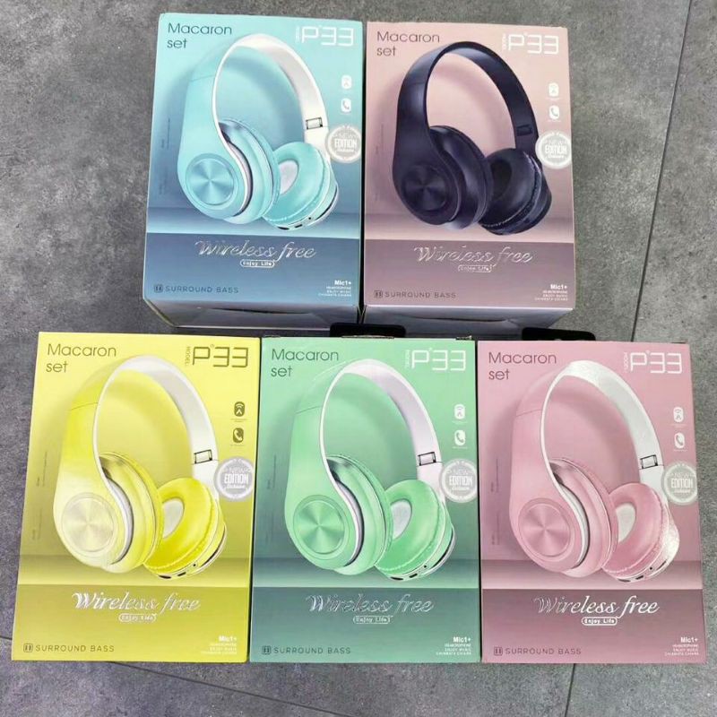 Headset Bluetooth Bando inpods Macaron P33 / Headphone Inpods Macaron