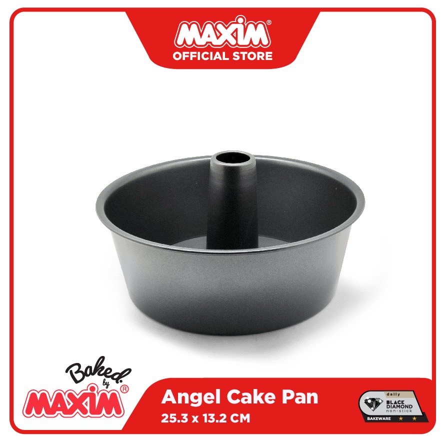 Maxim Bakeware Cetakan Kue Teflon Anti Lengket 25cm Angel Food Cake Pan