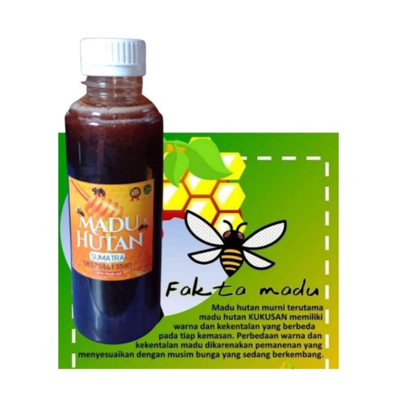 

350 gram MADU MURNI 100%/MADU HUTAN LIAR/MADU SARANG ASLI/MINUMAN MADU/MINUMAN SEHAT/PURE HONEY