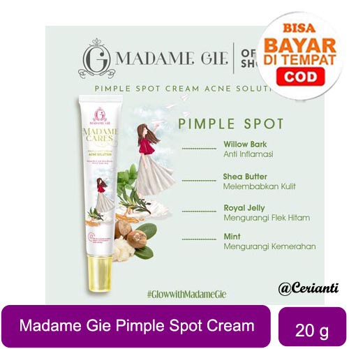 Madame Gie Madame Cares Pimple Spot Cream Acne Solution - Skin Care Acne Spot Gel