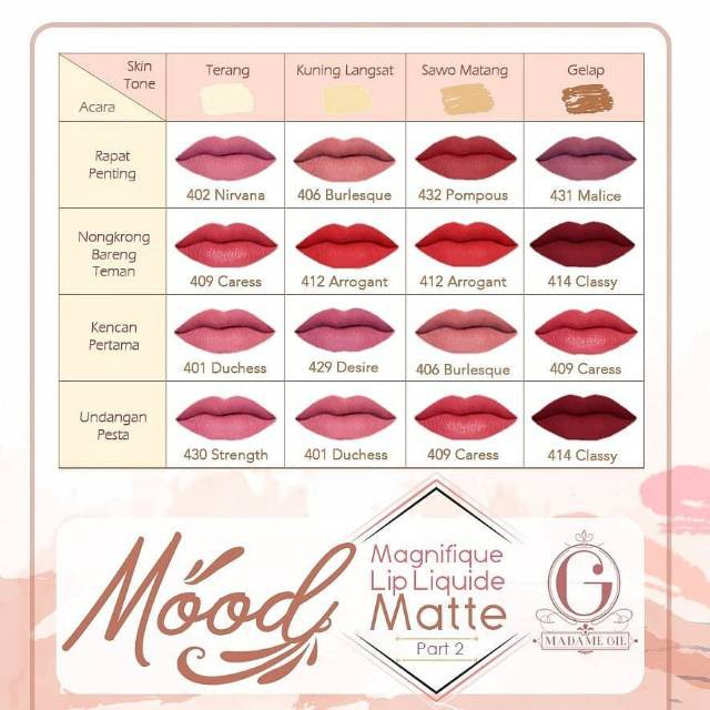 Lip cream Matte Madam Gie