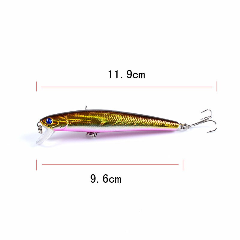 SYFishing 1Pcs New Minnow Umpan Pancing 9.6cm/9.8g Swimbait Fishing Lure Floating Bass Swimbait Wobbler Kail Memancing Tackle