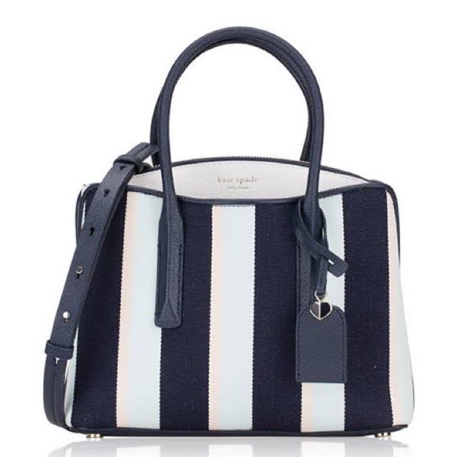 kate spade ks margaux medium stripe satchel blazer blue