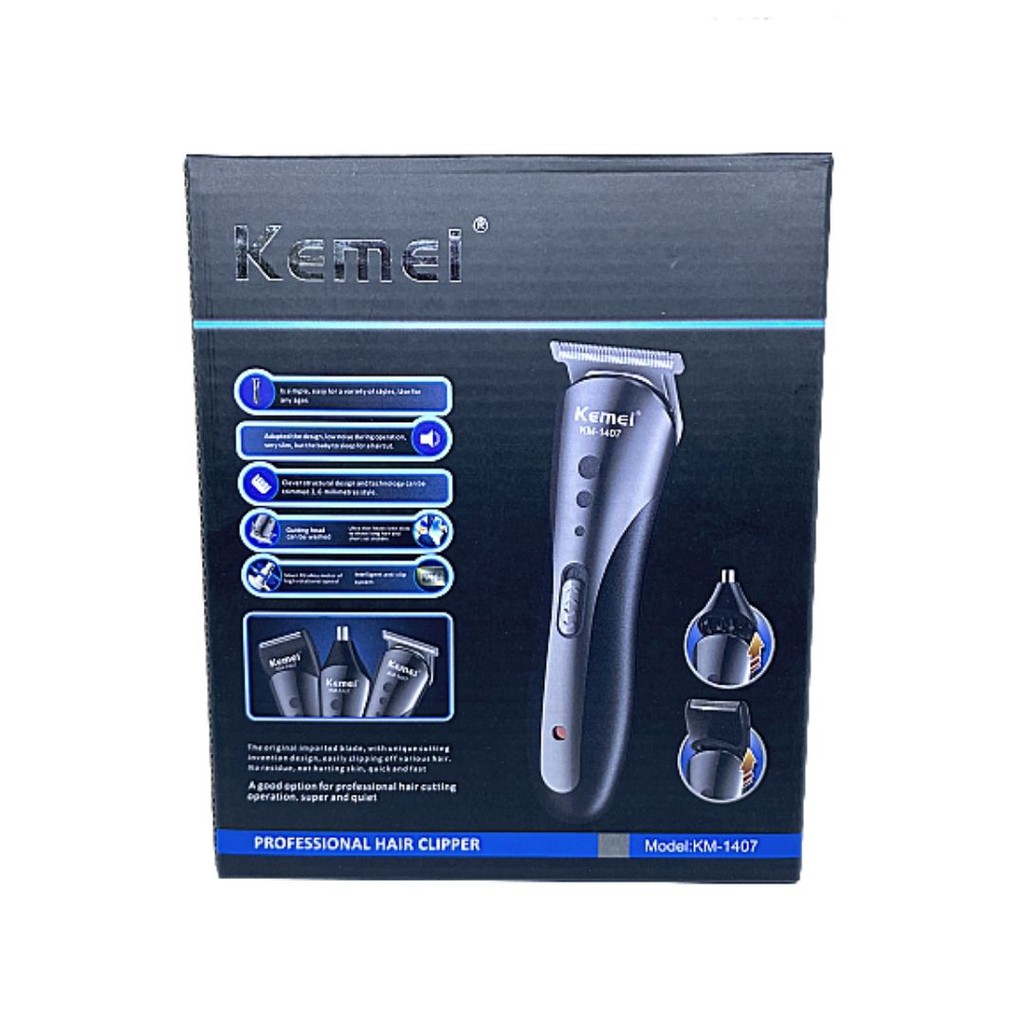 Kemei KM-1407 Alat Cukur Rambut Elektrik Mesin Cukur Rambut Hair Clipper Murah Alat Cukur Jenggot Murah