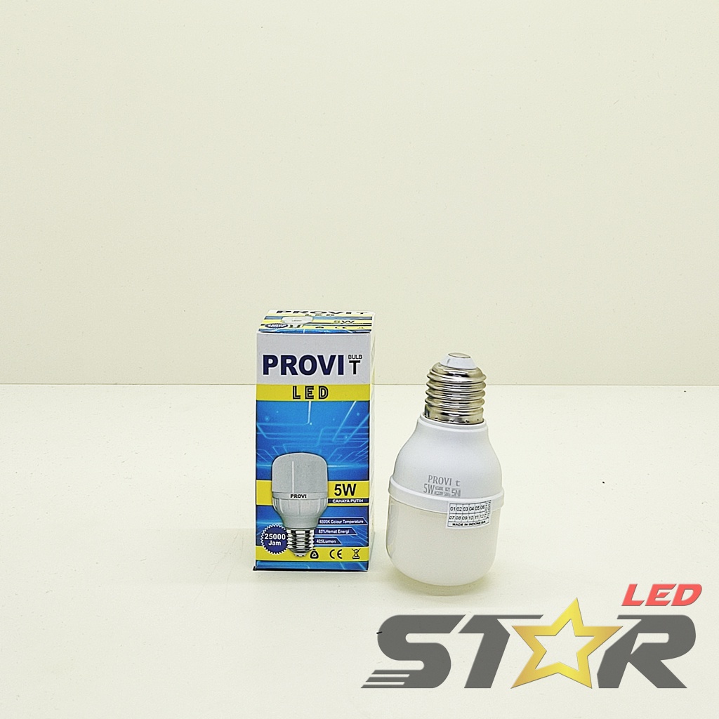 PROVI LED Bulb T 5W, 10W Lampu Bohlam Tabung Murah Hemat Energi Irit Listrik 5 10 WATT Star