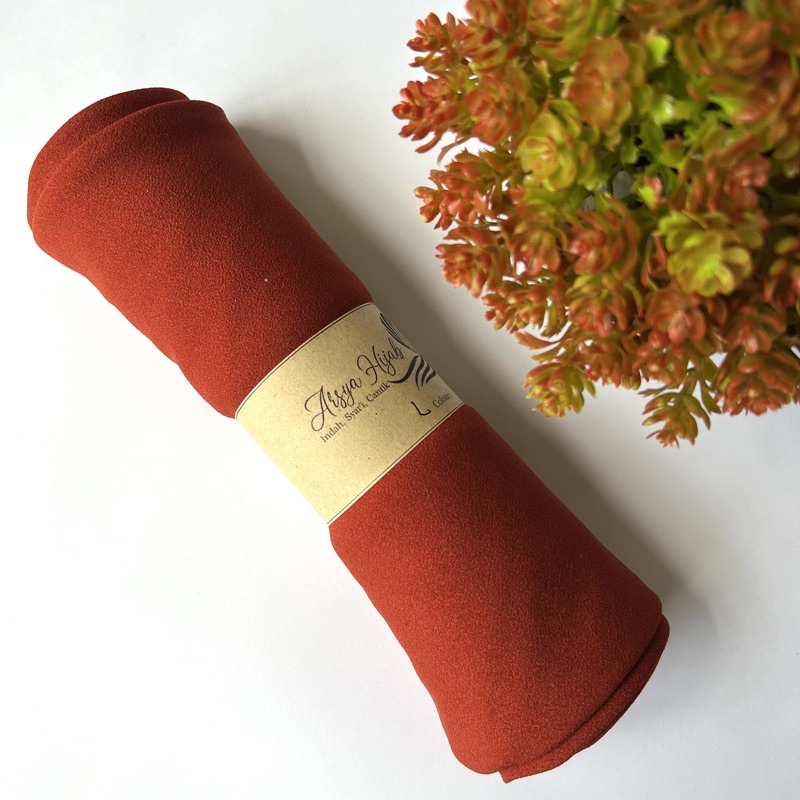 KHIMAR SYARI SEGI EMPAT INSTAN JUMBO BOLAK BALIK-Merah Bata