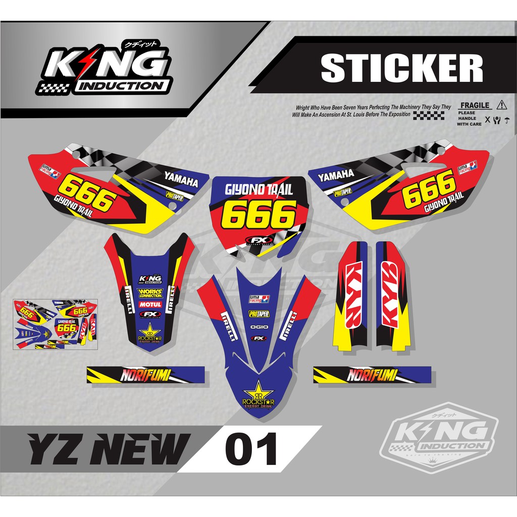 Sticker Striping Yamaha YZ 85 New - Striping YZ 85 New.
