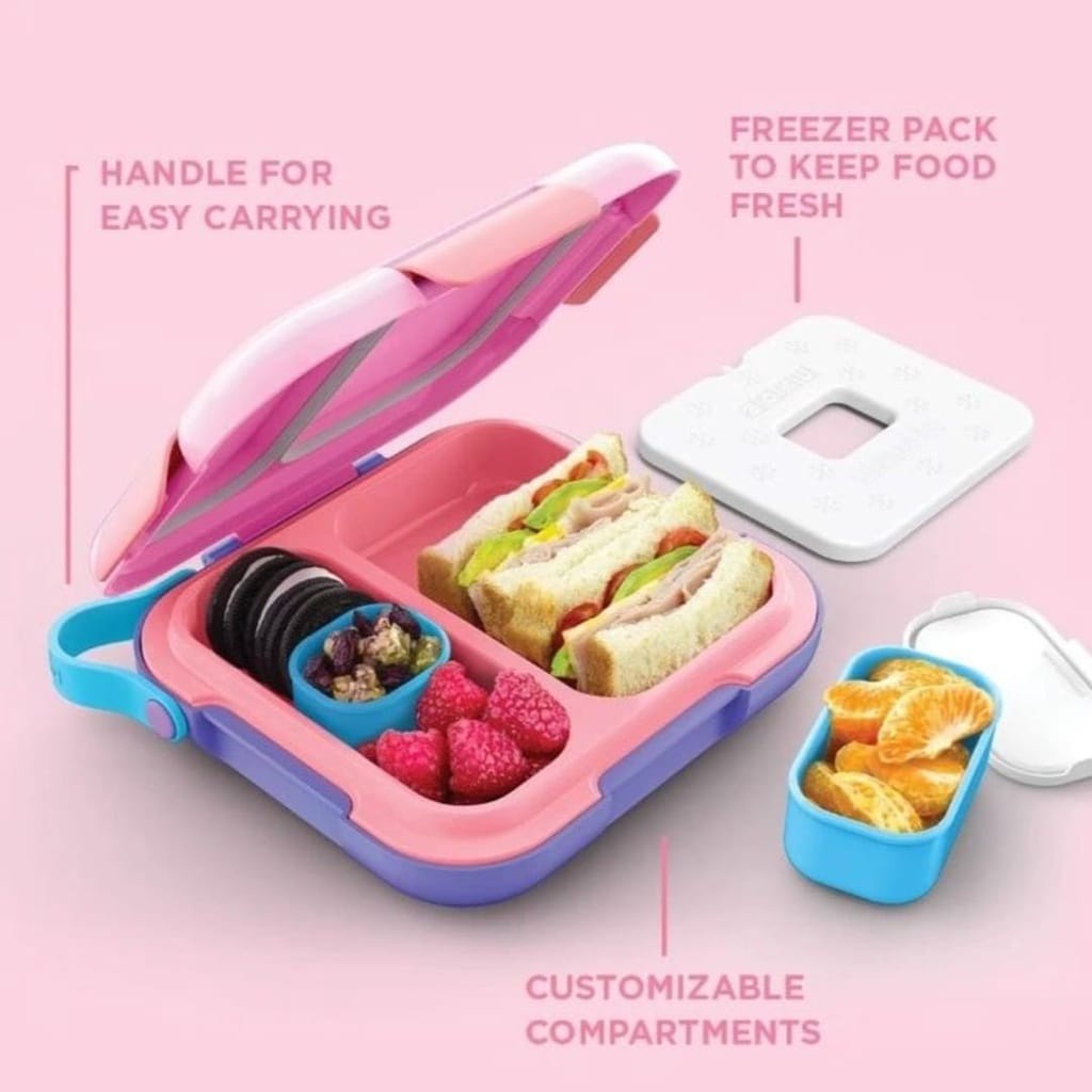 READY STOCK - ZOKU NEAT BENTO LARGE (INCLUDE ICE PACK) &amp; NEAT BENTO JUNIOR / TEMPAT MAKAN ANAK/ TEMPAT MAKAN BEKAL SEKOLAH / LUNCH BOX / ZOKU LUNCH BOX / BENTO BOX / BBOX LUNCH BOX / YUMBOX /OMIEBOX