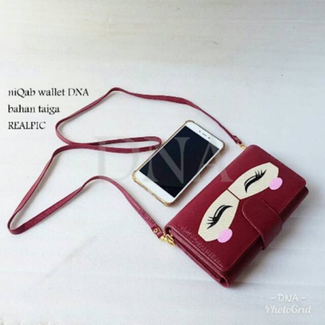 Dompet wanita hijab niqab/dompet selempang/tas handphone mini/dompet handphone