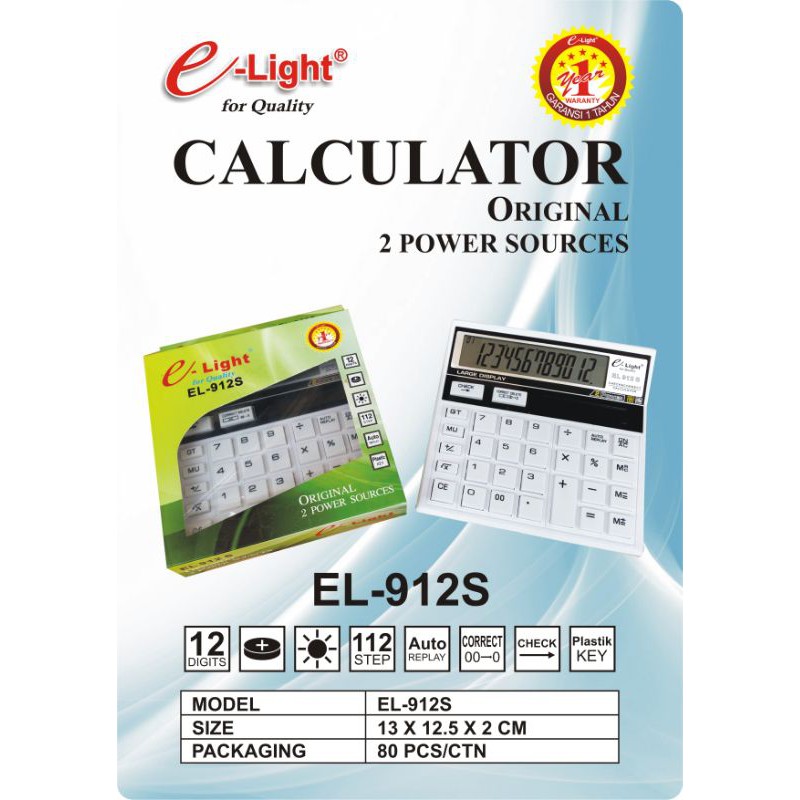 

Calculator / Kalkulator E-Light EL-912S