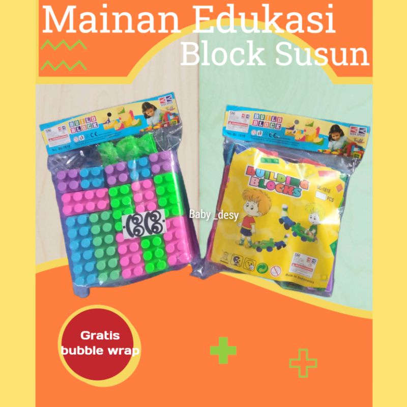 MAINAN ANAK EDUKASI BLOCK SUSUN BESAR / KREATIF LEGO BLOCK SUSUN