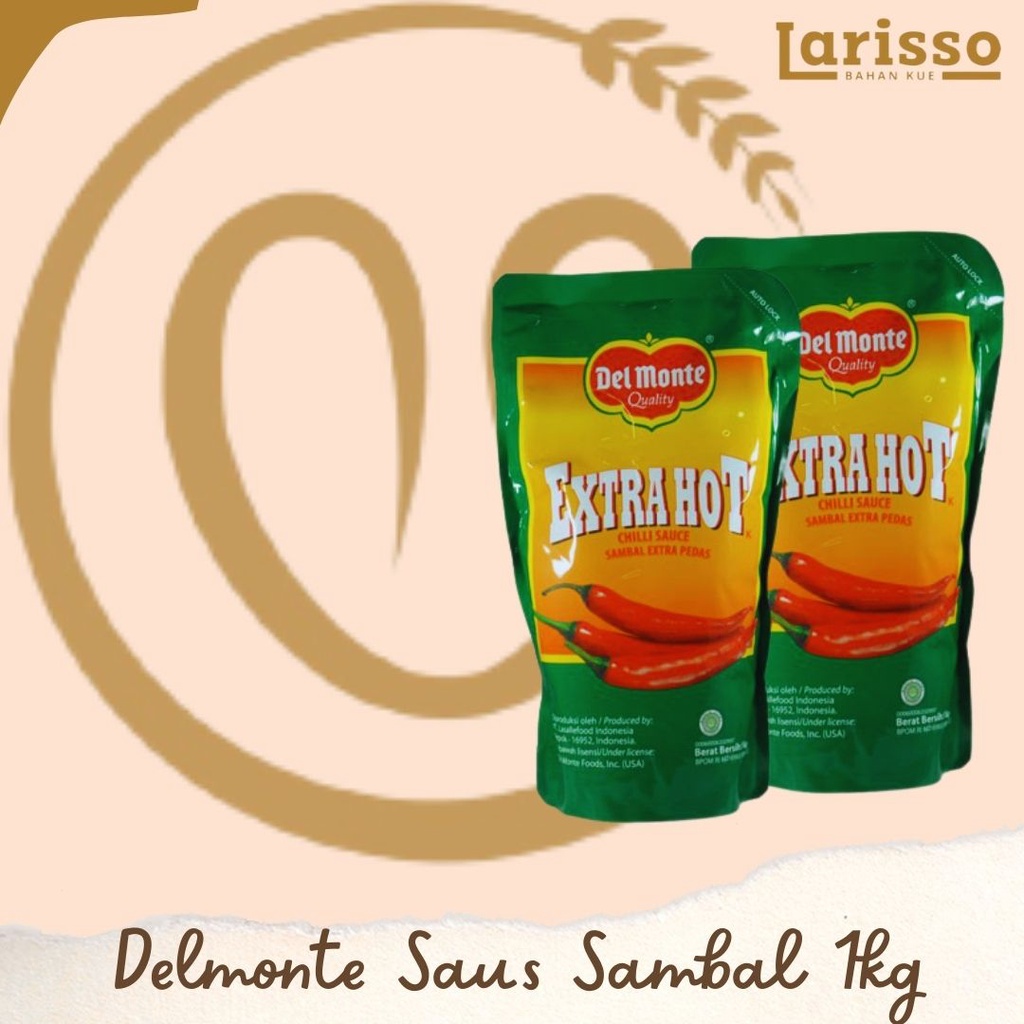 

DEL MONTE EXTRA HOT CHILI SAUCE SAMBAL EXTRA PEDAS 1KG POUCH