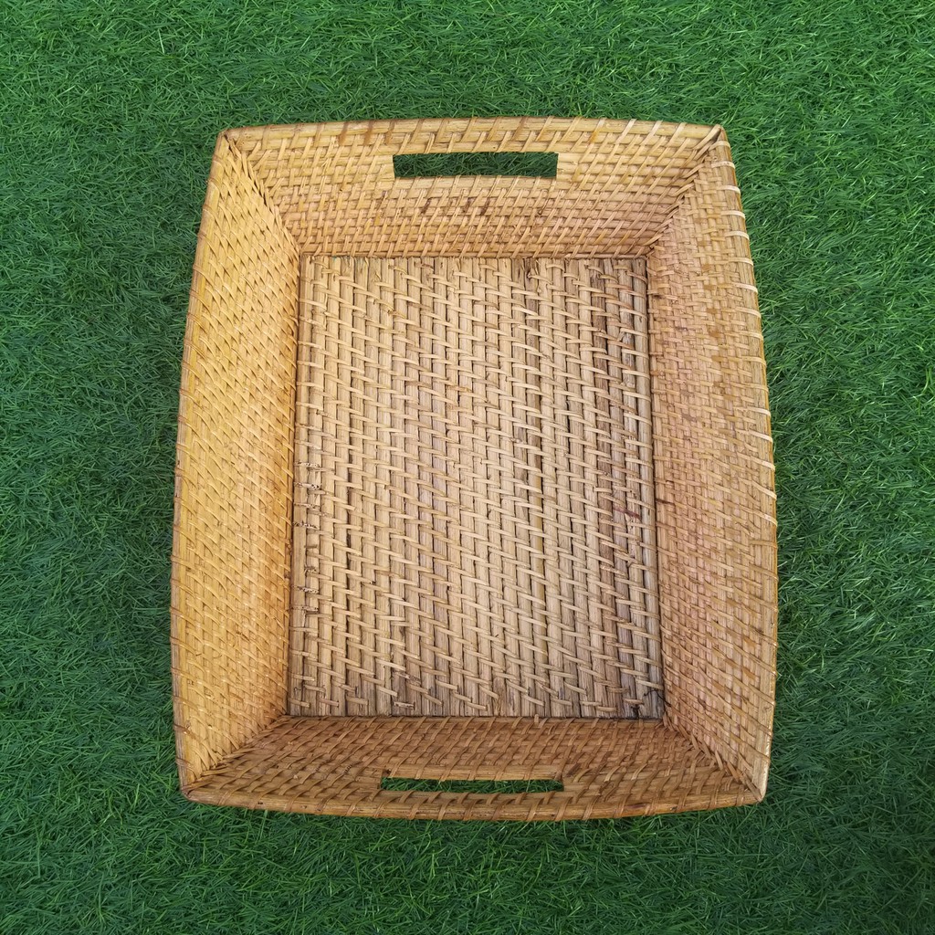 Kerajinan Tangan Rotan - Keranjang Anyaman Lombok Kecil - 39x33x11cm