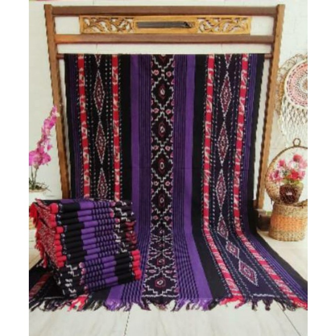 Kain Tenun Blanket Etnik Ungu