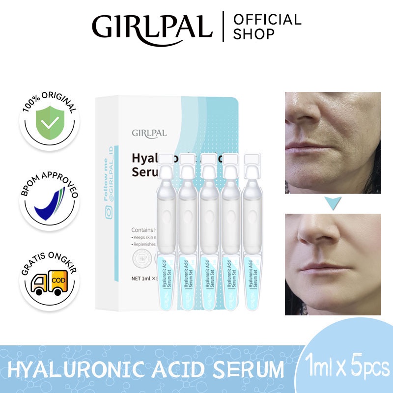 GIRLPAL Astaxanthin Hyaluronic Acid Whitening Serum Wajah Glowing Anti Aging Remove Wrinkles Fine Lines Essence Brighty Skincare