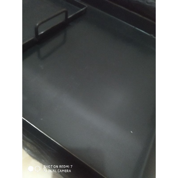 costum wajan kebab wajan datar plat baja hitam anti lengket