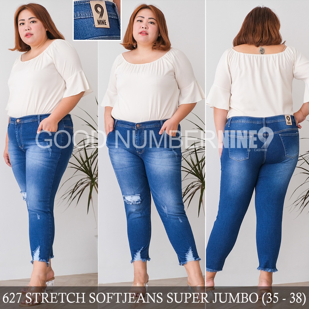 Celana Wanita Sobek Cakar Ripped Jeans Destroy 627 Super Jumbo Bigsize