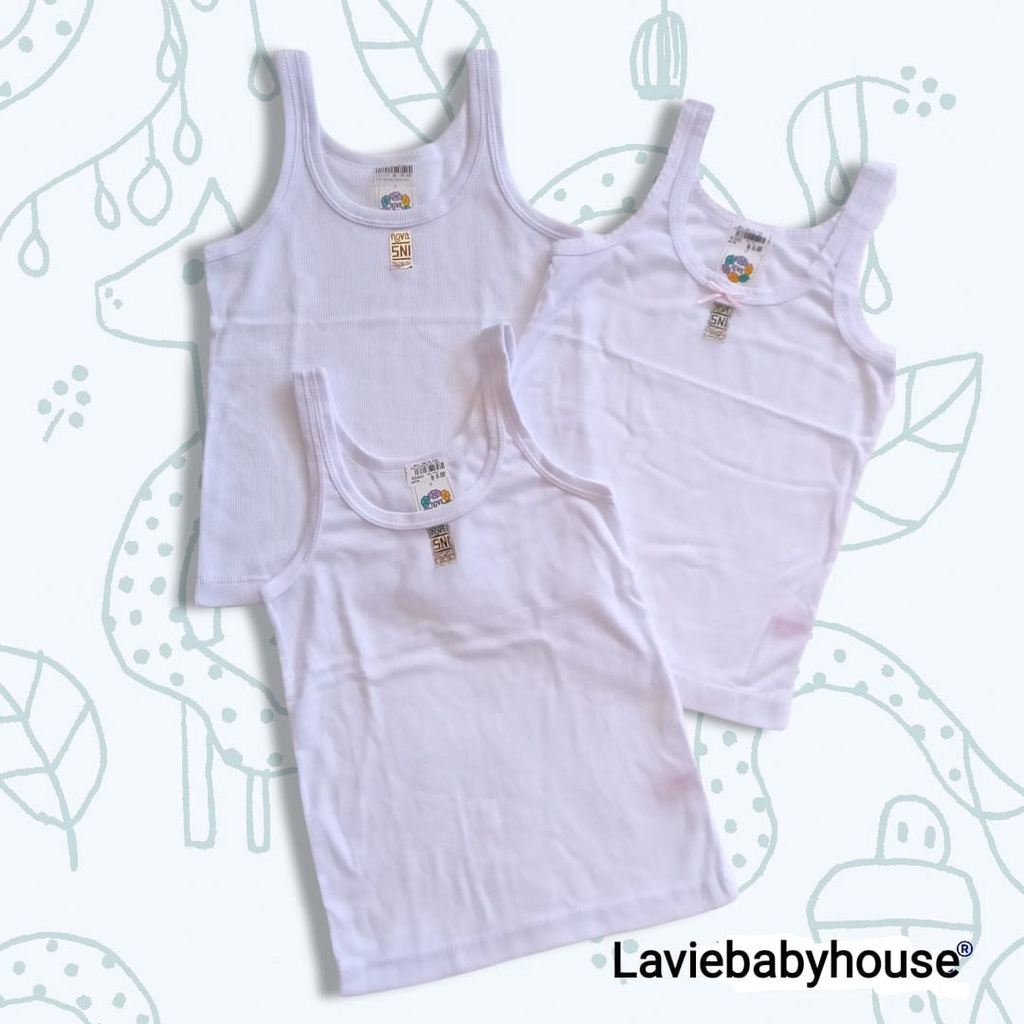 Nova Singlet Putih Anak Tanggung