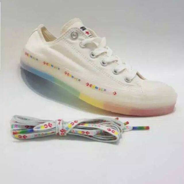 Sepatu wanita Converse LOW GLOW RAINBOW
