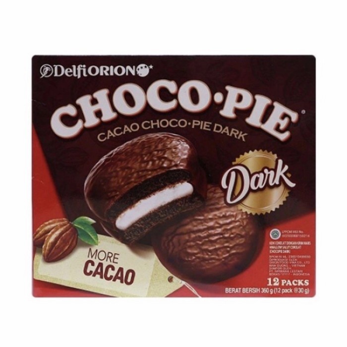 

Delfi Orion Choco Pie Dark More Cocoa 360gr (30x12pcs)