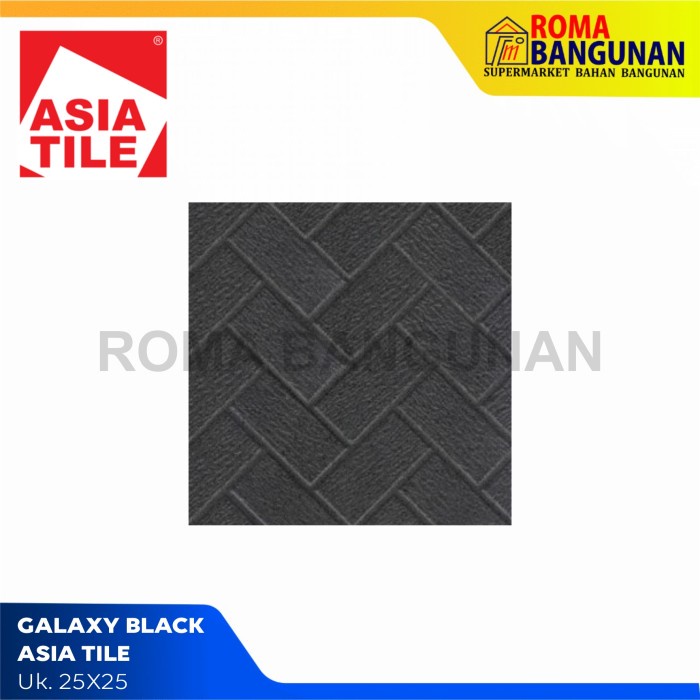 Asia Tile Keramik Lantai / Keramik Galaxy Black Galaxy Brown Galaxy Grey 25X25 - Black